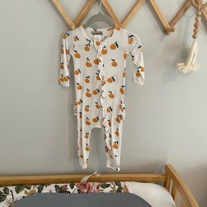 SpearmintLOVE Basic Zip Romper, oranges